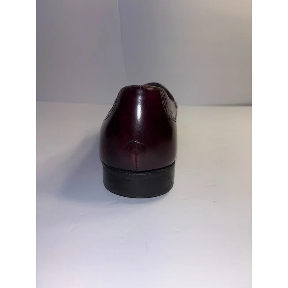 Stacy Adams Dress Shoes Men's 9.5M Brown Leather Nashua Wingtip Longwing Slip On